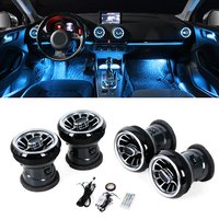 4PCS LED Front Dashboard AC Klimaanlage Vent Outlet Turbo Innen Trim Auto Zubehör Für Audi A3 2013-2020