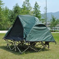 Outdoor 2 Person Cot Tent,2-in-1 Ultralight 2 Person Camping Tent Include Groundsheet, Double Layer Camp Bed Tent (No with Bed)