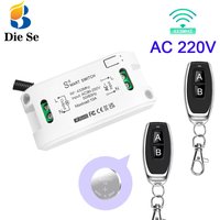 Diese Universal Wireless RF 433Mhz Remote Control Switch 110V 220V 230V 10A Relay Mini Receiver Remote Control for Fan Light