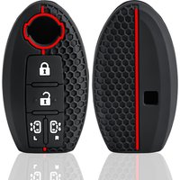 4 Buttons Silicone Car Key Case Cover Keyless Remote Fob Holder for Nissan Quest Elgrand Nv200 Evalia Serena MPV Smart Key Case