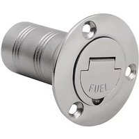 Marine 316 Stainless Steel Boat Deck Filler 1.5" 38mm Keyless Cap with Flip Tab for Gas Diesel Water Fuel Waste