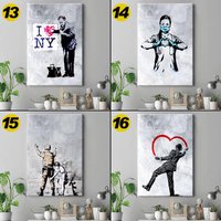 Banksy Street Balloons Picture Home Decor Nordic Canvas Painting Wall Art Posters and Print