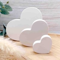 3pcs Heart Shaped Ornament Clay Concrete Silicone Resin Mold
