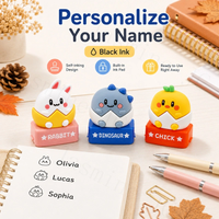 Customized Children's Name Stamp Personalized Waterproof Clothing Ink Pad Stamp for Men Women