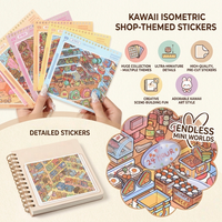 3D Miniature Supermarket Restocking Sticker Book DIY Quiet Book Snack Beverage Storage Simulation Scene Stickers Kids Toy