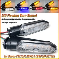 12V Motorcycle LED Turn Signal Light for Honda CRF250L ADV150 CBR650F NC750X Dual Color DRL Amber Flowing Water Turn Signal Lamp