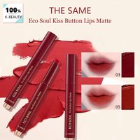 The Saem Eco Soul Kiss Button Lips Matte 03&05,Soft Matte Finish & Long-Lasting Wear,Lightweight,Korean Cosmetic,Korean Makeup