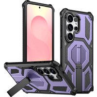 Military-grade Folding Stand Shockproof Case For Samsung Galaxy S25 S24 FE S26 Ultra Plus Magsafe Magnetic Sport Anti-drop Cover
