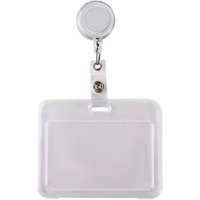 1/2pcs Retractable Pull Badge Holder Credit Cards Protector Bus Card Holder Transparent Card Cover Student Card Sleeves