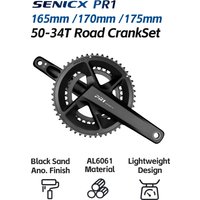 AliExpress SENICX Road Bicycle Sprocket Dish and Cranks DUB Road Bike Crankset Disc Wheel 50-34T Chainring Crank Spare Parts 165 Accessories Arm