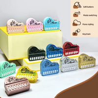 Mini Piano Musical Keychain 7 Key Playable Electronic Keyboard Bag Charm Cute Portable Music‑Playing Pendant Novelty Decor Toy