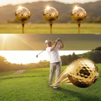 3Pcs Boxed Golf Ball Portable High Quality Double Layer Gold Plating Golf Ball Accessory Golden