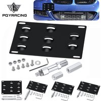 Front Bumper Tow Hook License Plate Mount Bracket Holder For BMW F&E-Series Mini Cooper Subaru BRZ WRX Toyota Nissan Honda Civic