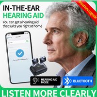 Bluetooth Hearing Aids For Deafness Rechargeable Invisible Digital Sound Amplifier For Adults Noise Reduction Clear Voice