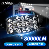 CO LIGHT 80000LM 10inch LED Square Driving Light DRL Work Light LED Headlights for SUV Truck Offroad Pickup Off-Road 12V 24V