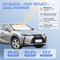 Car Windshield Sun Shade For Lexus UX 200 UX250H UX300h UX300 Sunshade Sun Visor Protector Blocks UV Rays Summer Car Accessories