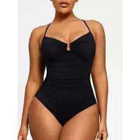 Women Swimsuit Plus Size Tummy Control Swimsuit One Piece Slimming Ruched Swimsuit Modest Conservative Spa Bathing Suit