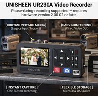 UNISHEEN UR230A Analogowy Konwerter CVBS RCA S-Video z Kamer, USB, z kaset VHS, Rejestrator MP3, Konwerter VCR na Cyfrowy