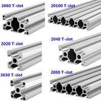 Profilé en aluminium à fente en T, Extrusion de Rail linéaire CNC, pièces d'imprimante 3D, EU 2020 2040 2060 3030 3060 4040 2080 20100 100 200 500 800mm