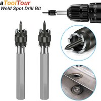 Drill Bit Spot Weld Cutter Remover Double Side Carbide Tip Stainless Steel Separator Auto Body Panel Solder Joint Repair Tool