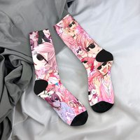 Men Socks Yarichin B Club Yuri Stockings Spring Retro Breathable Socks Graphic Running Non Skid Socks