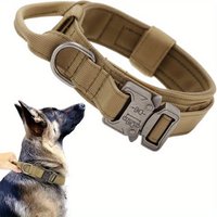 Tactical Dog Collar Adjustable Pet Collar Training Dog Collar With Heavy Duty Metal Buckle For Medium And Large Dogs Accessories
