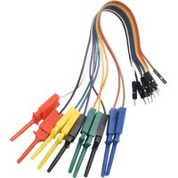 Male/Female Logic Analyzer Cable Test 25cm10 Needle Hook Clamp Kit 5-Color Logic Analyzer Cable Clamp Probe Retractable Clip