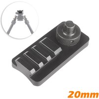 Sling Swivel Stud Picatinny Rail Adapter for Rifle Bipod 20mm Mount with 3 Slots Rubber Base Hunting Accessory
