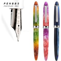 PENBBS 308 Fountain Pen Forum Acrylic Color Resin Daming Blade Polishing Nib Business Office Adult Student Writing Gifts