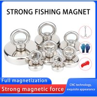 D20 Disc Strong Magnet D36 Pot Fishing Magnet Salvage Fishing Ring Magnets D32 Permanent Powerful Magnetic Magnets D16 D42 D48