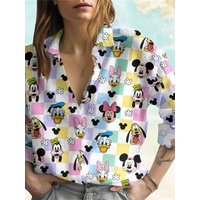 Mickey And Friends Shirt, Disney Family Women Shirt, Magical Castle Blouse Tops, Cartoon Characters Shirt For Summer 2025