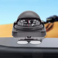 Navigation Magnetic Compass Multi-function Car Dashboard Compass Mini Ball Dash Dashboard for Car Watercraft Boat Caravan Truck