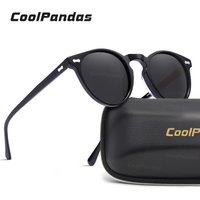 Mode runde tr90 Rahmen Vintage polarisierte Sonnenbrille für Männer fahren Retro Frauen Sonnenbrille uv400 Tee Lunette de Soleil Homme