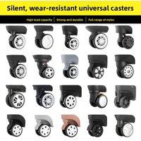 Wear-Resistant Silent Luggage Wheel Replacement Part for Suitcase Password Box Repair Wheel for Travel Bag Youth Unisex PVC M...