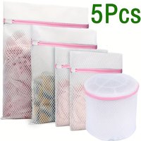 5pcs/ set Mesh Laundry Bag Storage Bag Mesh Bag Wash Bag Zipper Washing Machine Is Specially Suitable for Underwear Sweaters
