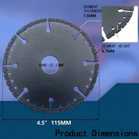 115mm Metal Cutting Blades - Sharp Discs For Steel, Aluminum, Concrete, Stone, Marble, Iron Cutting Disc