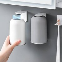 【M】Magnetic Mouthwash Cup 304 Stainless Steel Tooth Brushing Cups Wall Mounted No Punching Household Water Cup Large Capacity