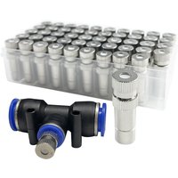 50 Pcs 0.1-0.8mm Slip Lock Quick-connect 8mm Low Pressure Copper Anti-drip Fog Misting Nozzles 5~20Bar Irrigation Sprinklers
