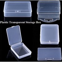 Square Plastic Transparent Tool Storage Box Jewelry Beads Container Power Tools Accessories Box Small Items