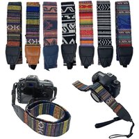 Adjustable Camera Strap Belt PU Leather Retro Ethnic Style Camera Shoulder Belt for For Nikon Camera For Sony Camera Neck Strap