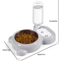 1Cat Feeding Water Dispenser, Pet Water and Food Bowl Set, with Automatic Water Dispenser Bottle