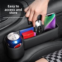 For Audi A1 8X A6 C7 4G Q3 8U 2011~2018 Car Seat Side Gap Filling Storage Box Sundries Tidying Tray Organizer Pocket Accessories