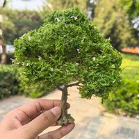 15CM Simulation Miniature Wire Tree Model Artificial Green Plant Toys For Railway Train Layout Mountain Sand Table Scene Decor