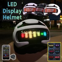 AliExpress SAGE LU MEI COOL Cycling Helmet with LED Display,Integrally-Molded Adjustable Sports Bike LED Helmet For Men Women Mtb Mountain Road Bicycle