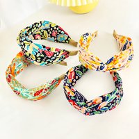 New Fashion Women Hairband Print Wide Headband Cross Knot Turban Flower Hair Hoop Bands Bezel Girls Hair Accessories Headdress