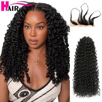 Water Wave Knotless Synthetic Feather Hair Pre Separated Braiding Hair Extensions for Women Curly Crochet Hair Extensions