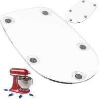 Mixer Slider Mat Acrylic Moving Sliding Mat Protect Non-Sliding Pad for 4.5 QT Tilt Head Stand Mixer Kitchen Appliance Slider