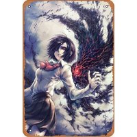 Tokyo Touka Kirishima Plaque Poster Metal Tin Sign Vintage Retro Wall Decor-Aluminum