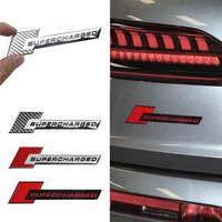 1/2pcs 3D Aluminum For AUDI SUPERCHARGED Badge Logo Car Body Rear Trunk Decoration Emblem Sticker Auto Modification Accessories