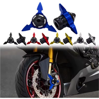 2pcs Universal Dart Design CNC Aluminum Motorcycle Crash Guards Frame Sliders For Harley Honda Yamaha Modification Accessories